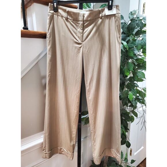 New York & Co. Women's Beige Polyester High Rise Straight Fit Dress Pant Size 10 - Picture 12 of 13